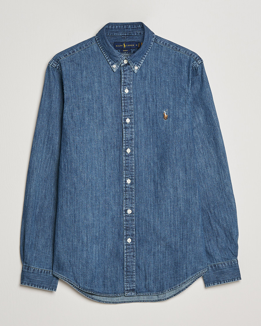 Heren | Overhemden | Polo Ralph Lauren | Slim Fit Shirt Denim Dark Wash