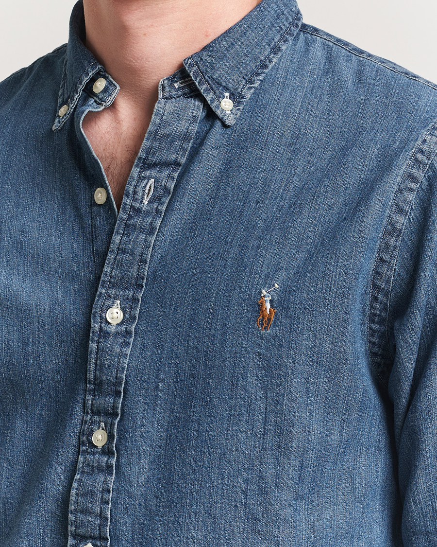 Heren | Overhemden | Polo Ralph Lauren | Slim Fit Shirt Denim Dark Wash