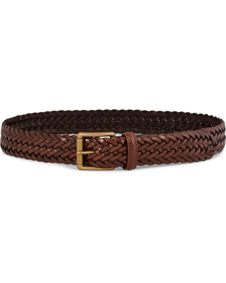Homme | Anderson's Leather Belt 3,5 cm Brown | Anderson's | Leather Belt 3,5 cm Brown