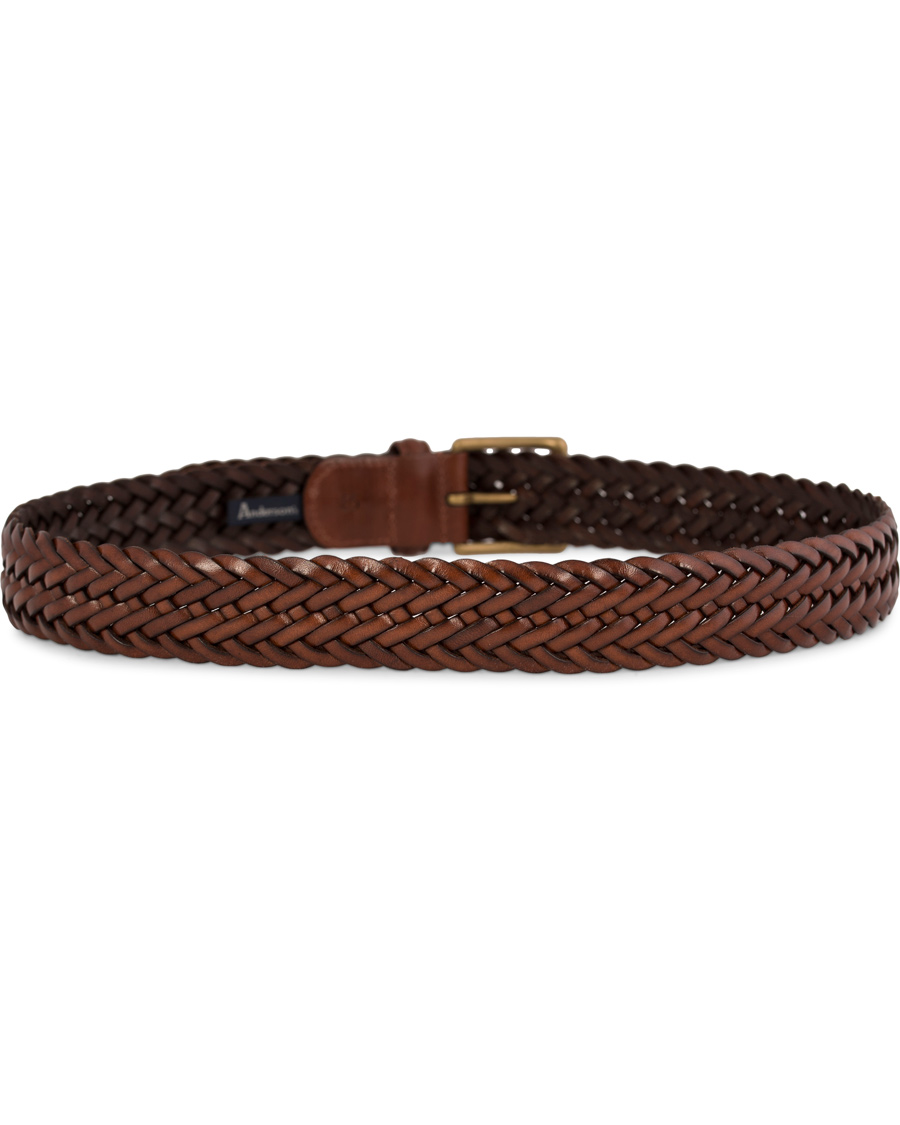Homme | Anderson's Leather Belt 3,5 cm Brown | Anderson's | Leather Belt 3,5 cm Brown