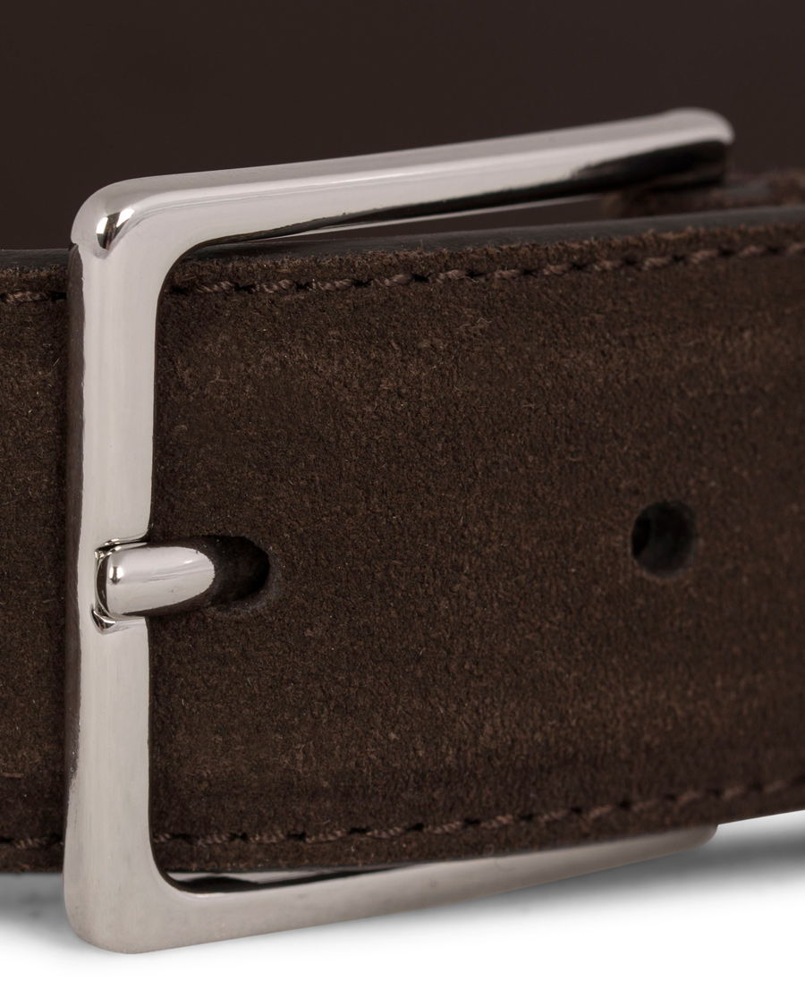 Homme | Anderson's Suede Leather Belt 3,5 cm Brown | Anderson's | Suede Leather Belt 3,5 cm Brown