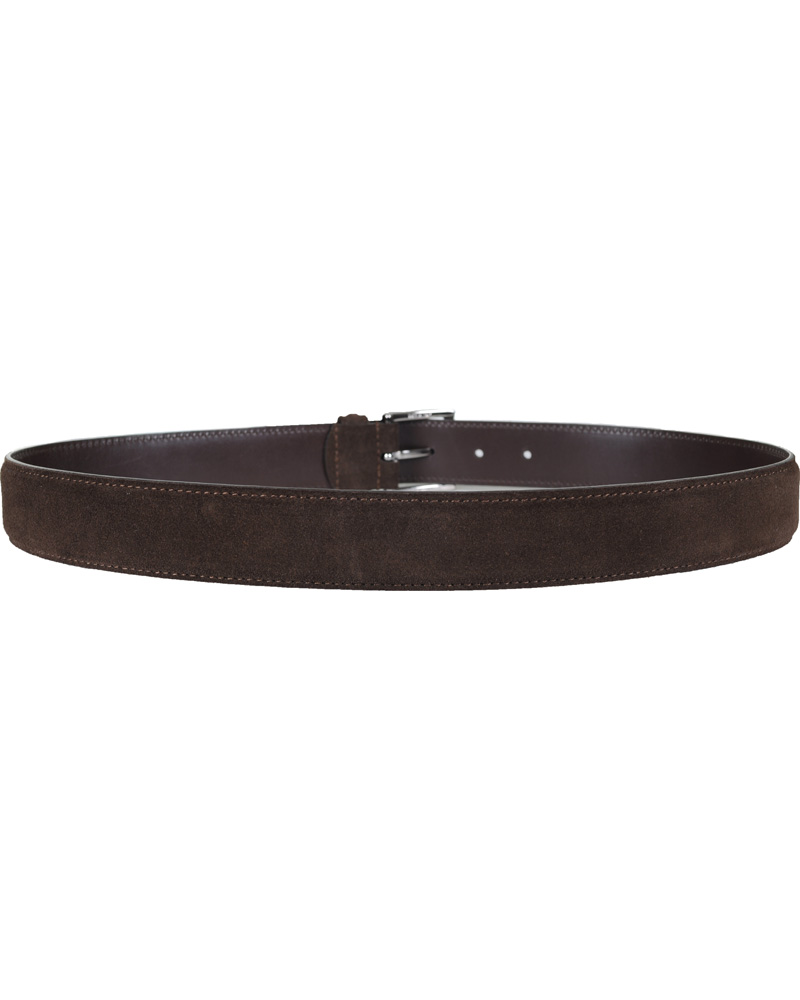 Homme | Anderson's Suede Leather Belt 3,5 cm Brown | Anderson's | Suede Leather Belt 3,5 cm Brown