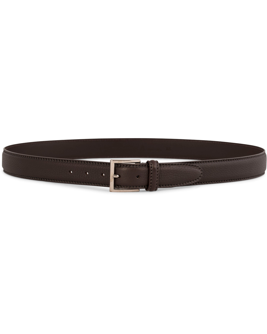 Homme | Anderson's Plain Leather Belt 3,5 cm Brown | Anderson's | Plain Leather Belt 3,5 cm Brown