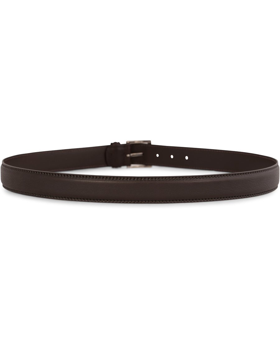 Homme | Anderson's Plain Leather Belt 3,5 cm Brown | Anderson's | Plain Leather Belt 3,5 cm Brown