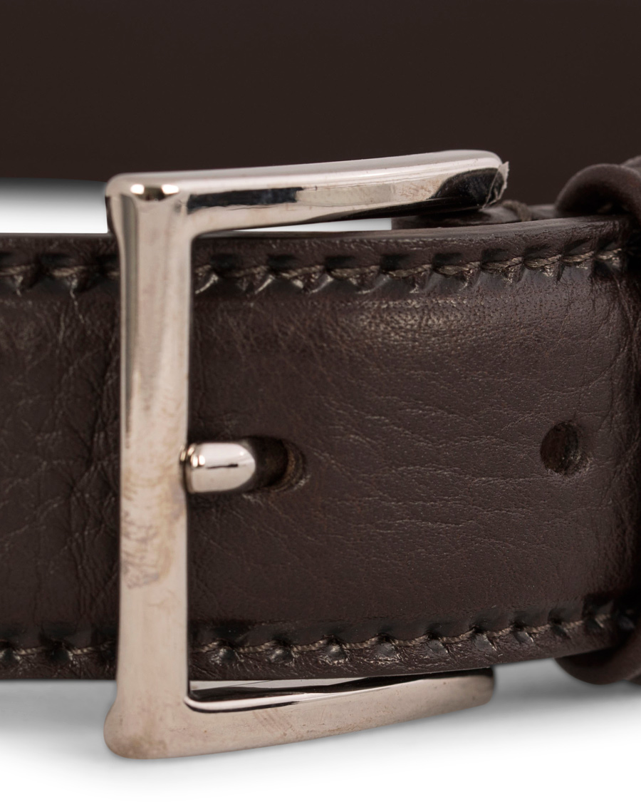 Homme | Anderson's Plain Leather Belt 3,5 cm Brown | Anderson's | Plain Leather Belt 3,5 cm Brown