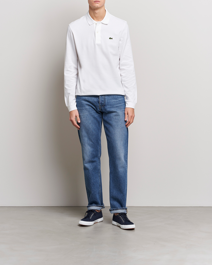 Heren | Polo's | Lacoste | Original Long Sleeve Polo Piké White