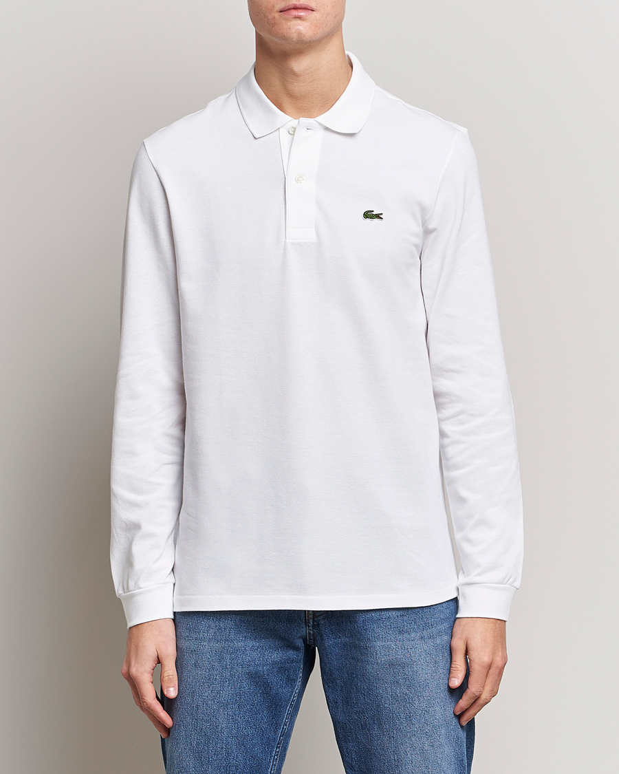 Heren | Polo's | Lacoste | Original Long Sleeve Polo Piké White