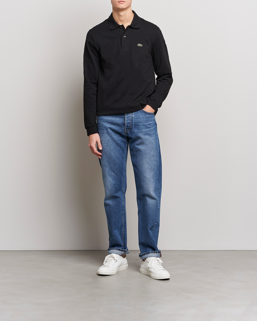 Homme | Polos | Lacoste | Original Long Sleeve Polo Piké Black