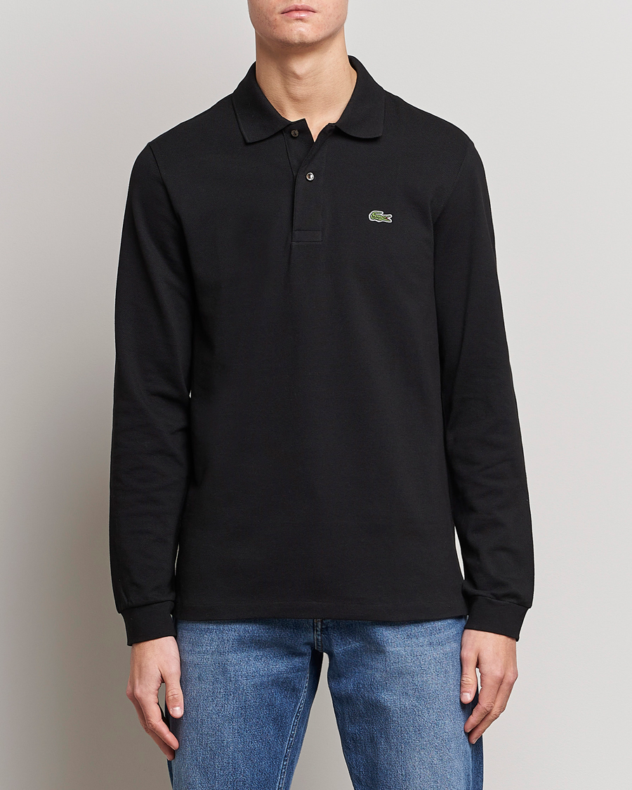 Homme | Polos | Lacoste | Original Long Sleeve Polo Piké Black