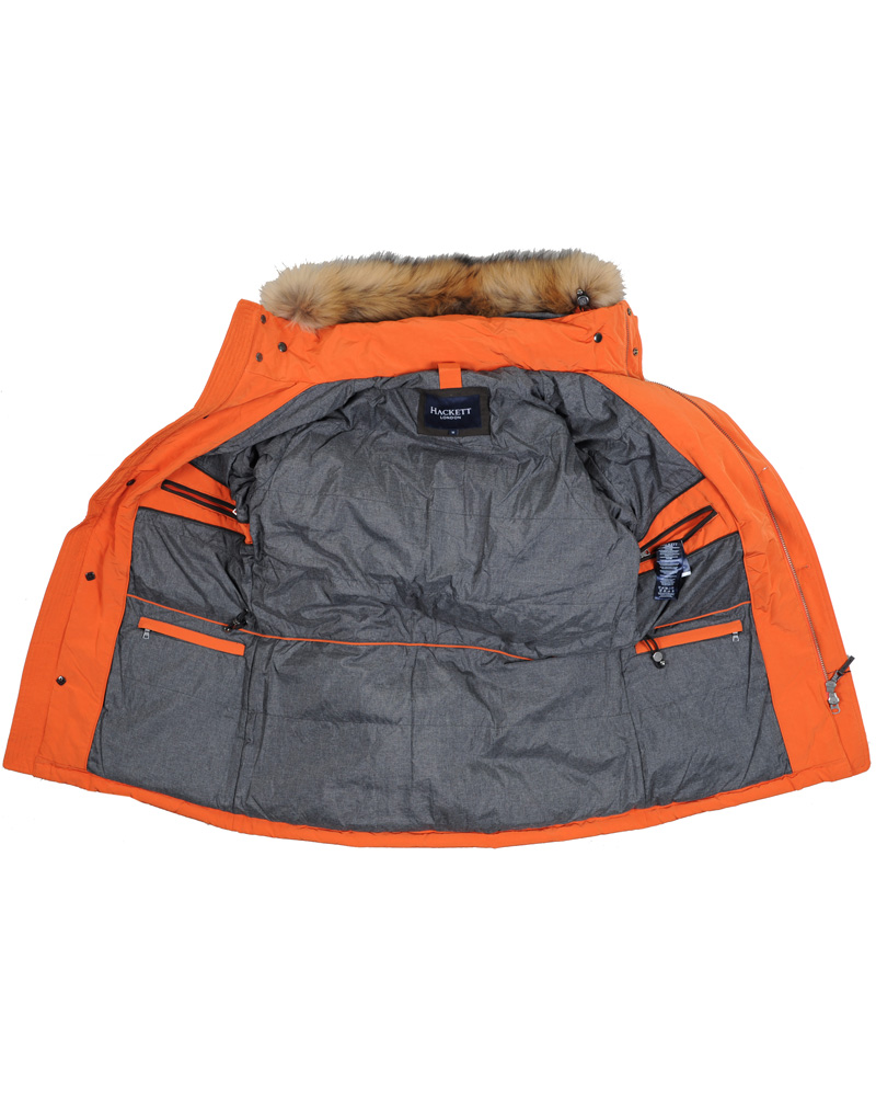 Homme | Manteaux Et Vestes | Hackett | Nevis Parka Orange