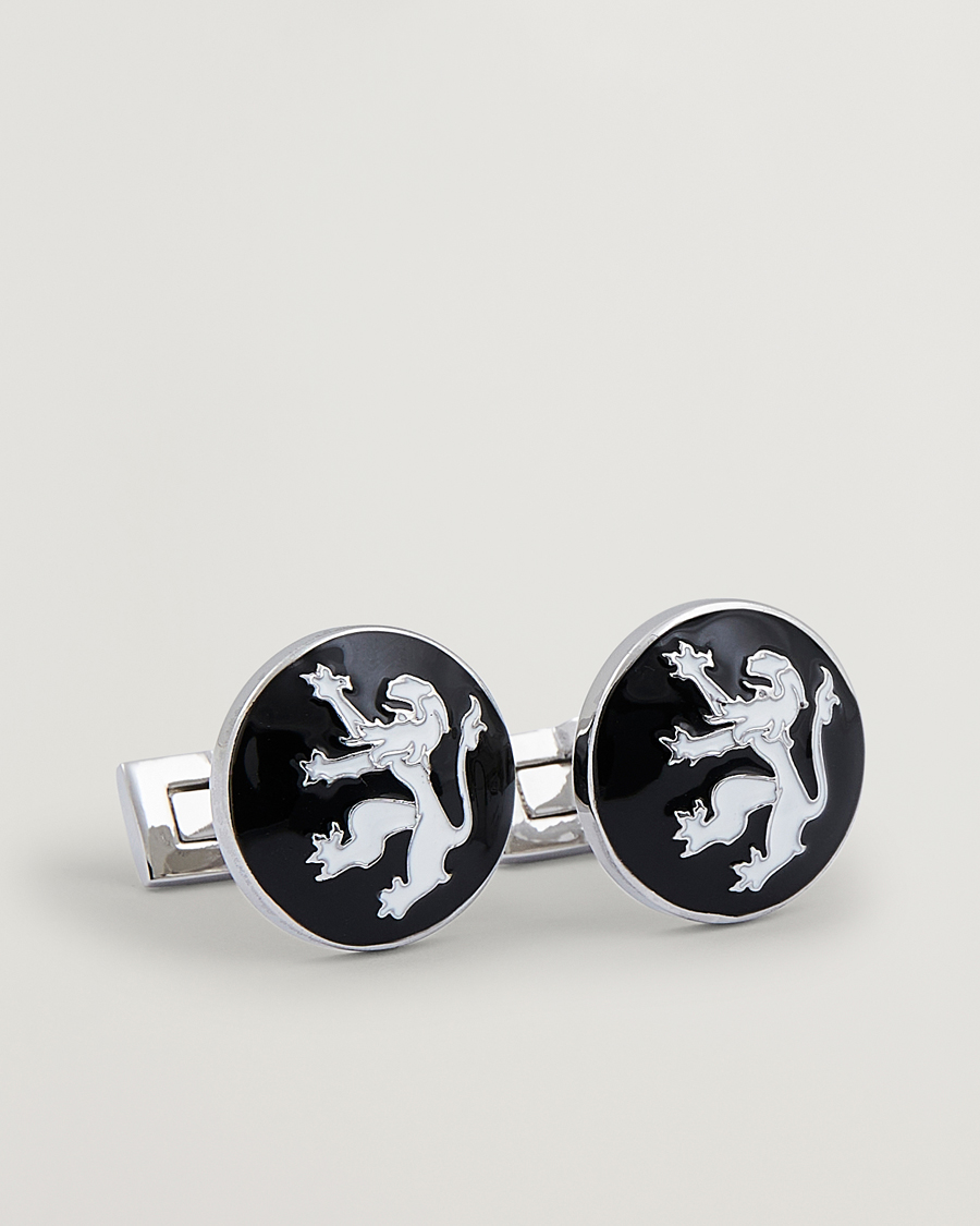 Homme | Boutons De Manchette | Skultuna | Cuff Links The Lion Silver/Black/White