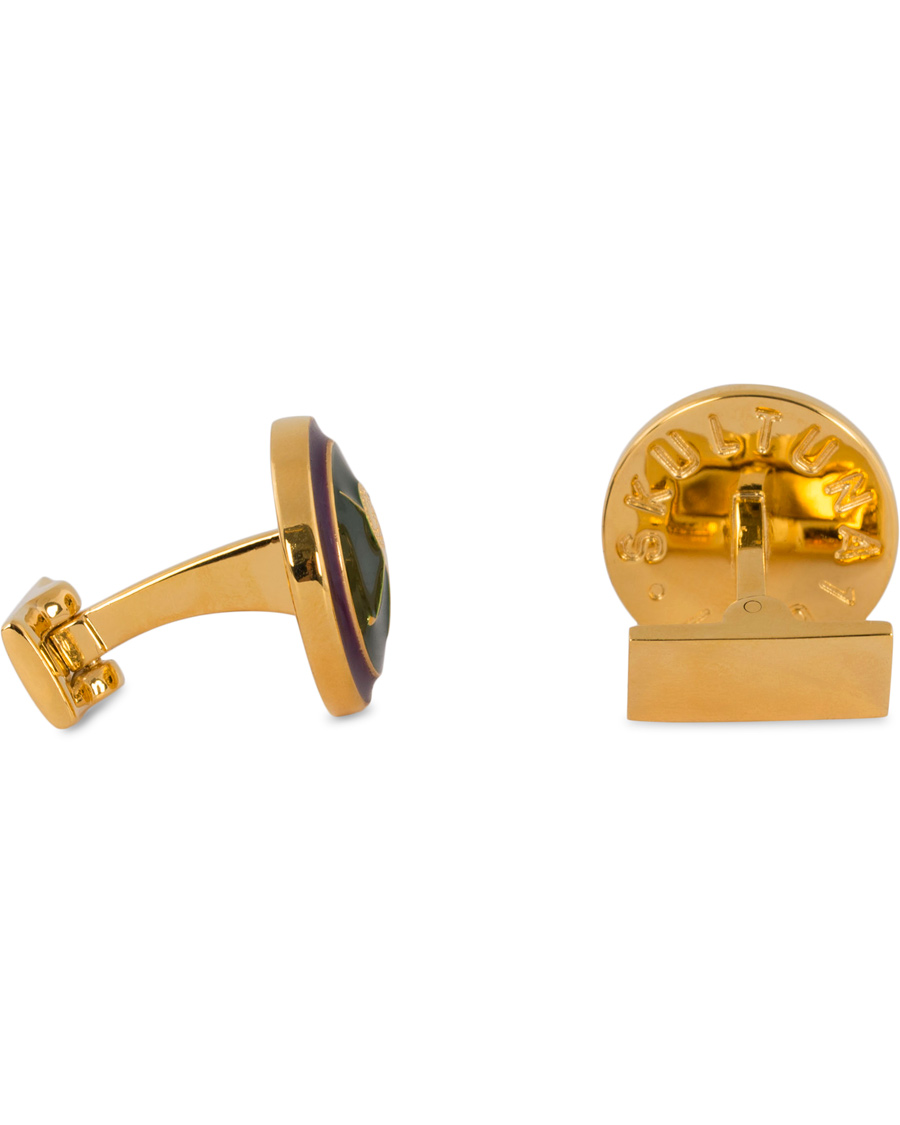 Homme | Boutons De Manchette | Skultuna | Cuff Links Golf Gold/Green