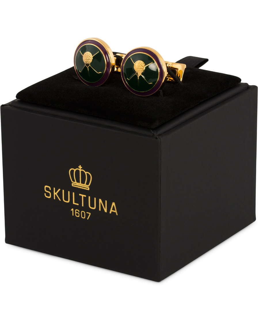 Homme | Boutons De Manchette | Skultuna | Cuff Links Golf Gold/Green
