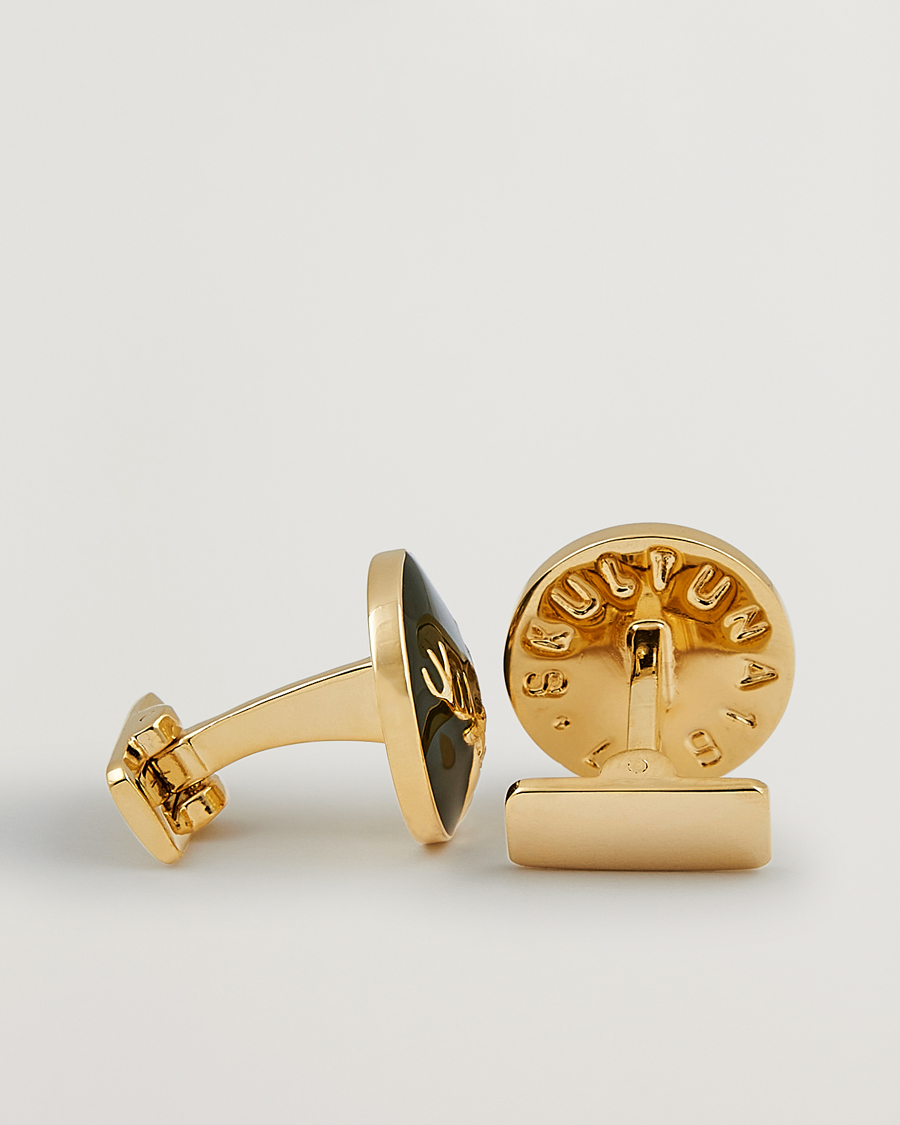 Heren | Skultuna Cuff Links Hunter Dear Gold/Green | Skultuna | Cuff Links Hunter Dear Gold/Green