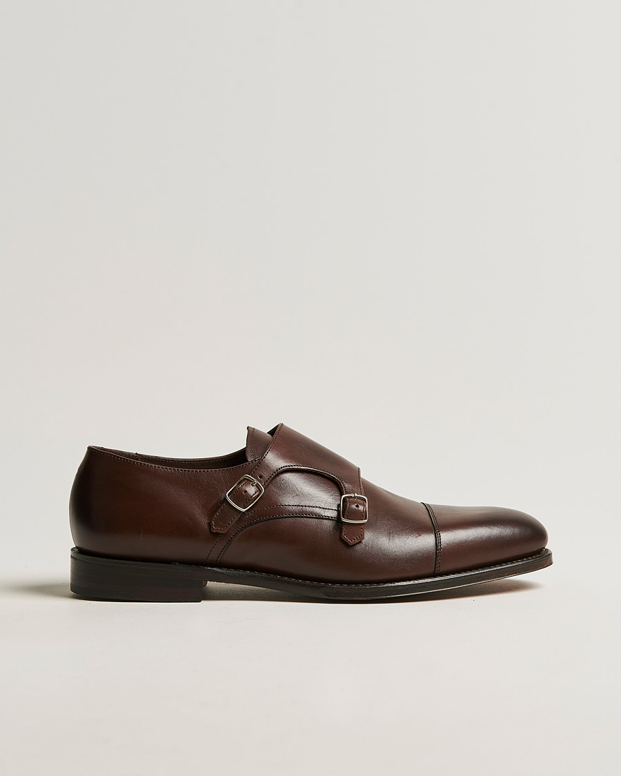 Heren | Gespschoenen | Loake 1880 | Cannon Monkstrap Dark Brown Burnished Calf