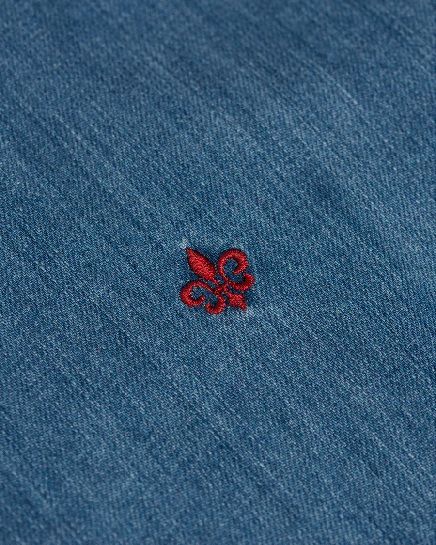 Heren | Overhemden | Morris | Cary Grant Denim Shirt Light Blue