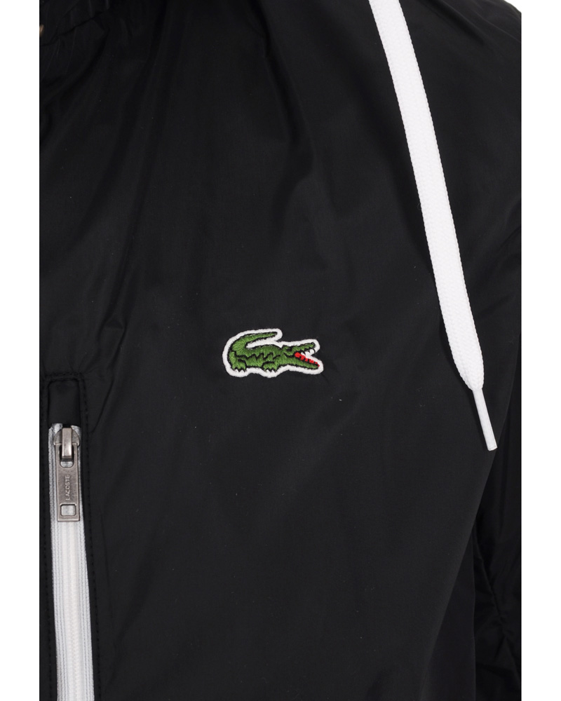 Homme | Manteaux Et Vestes | Lacoste | Hood Windbreaker Jacket Black/White