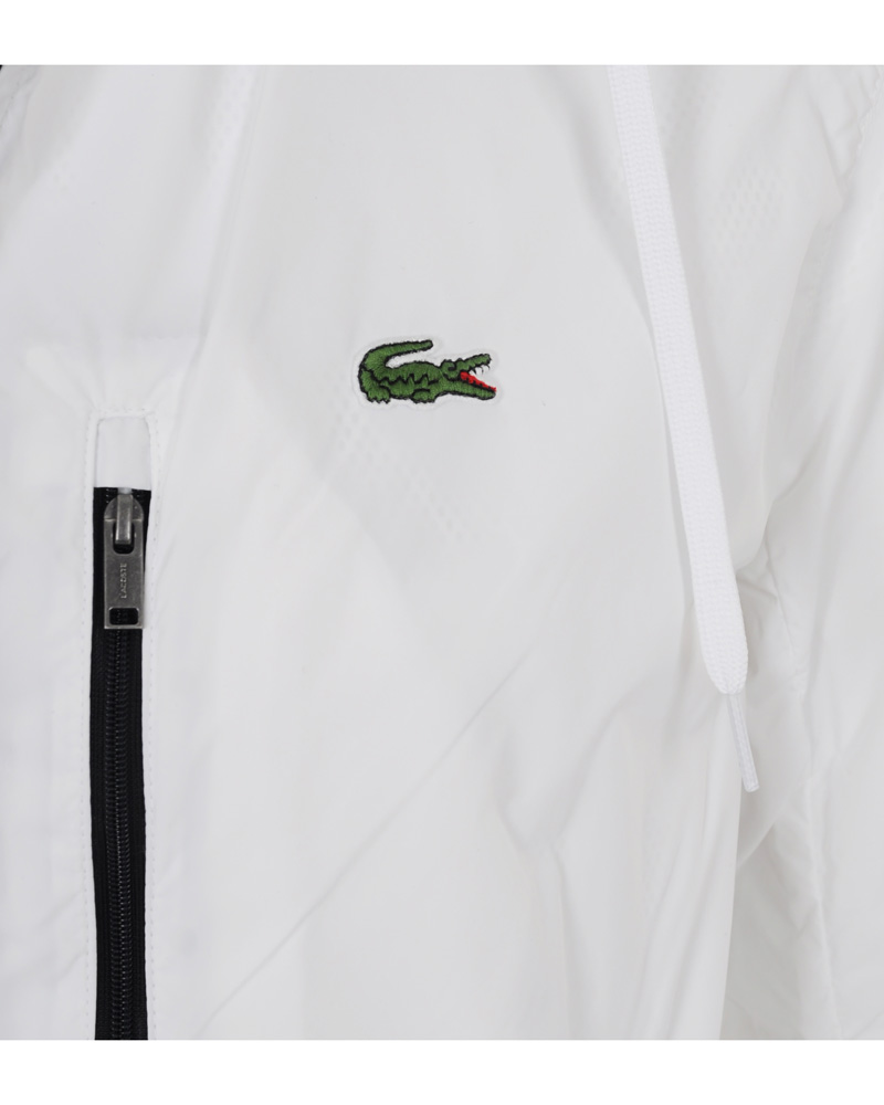 Homme | Manteaux Et Vestes | Lacoste | Hood Windbreaker Jacket White/Navy