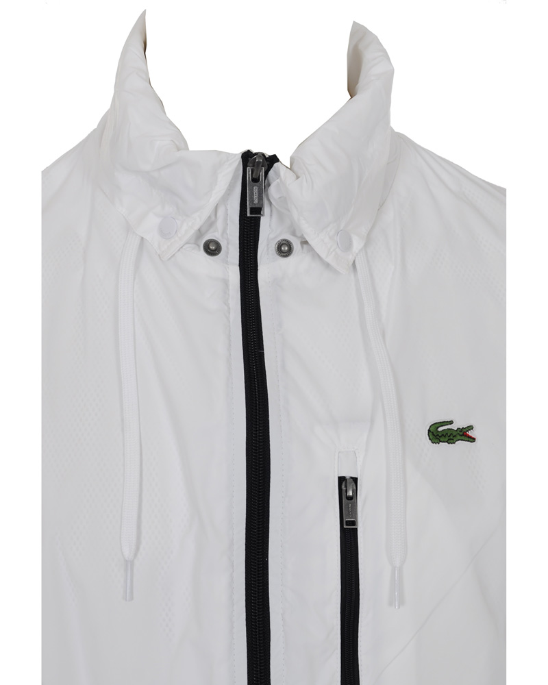 Homme | Manteaux Et Vestes | Lacoste | Hood Windbreaker Jacket White/Navy