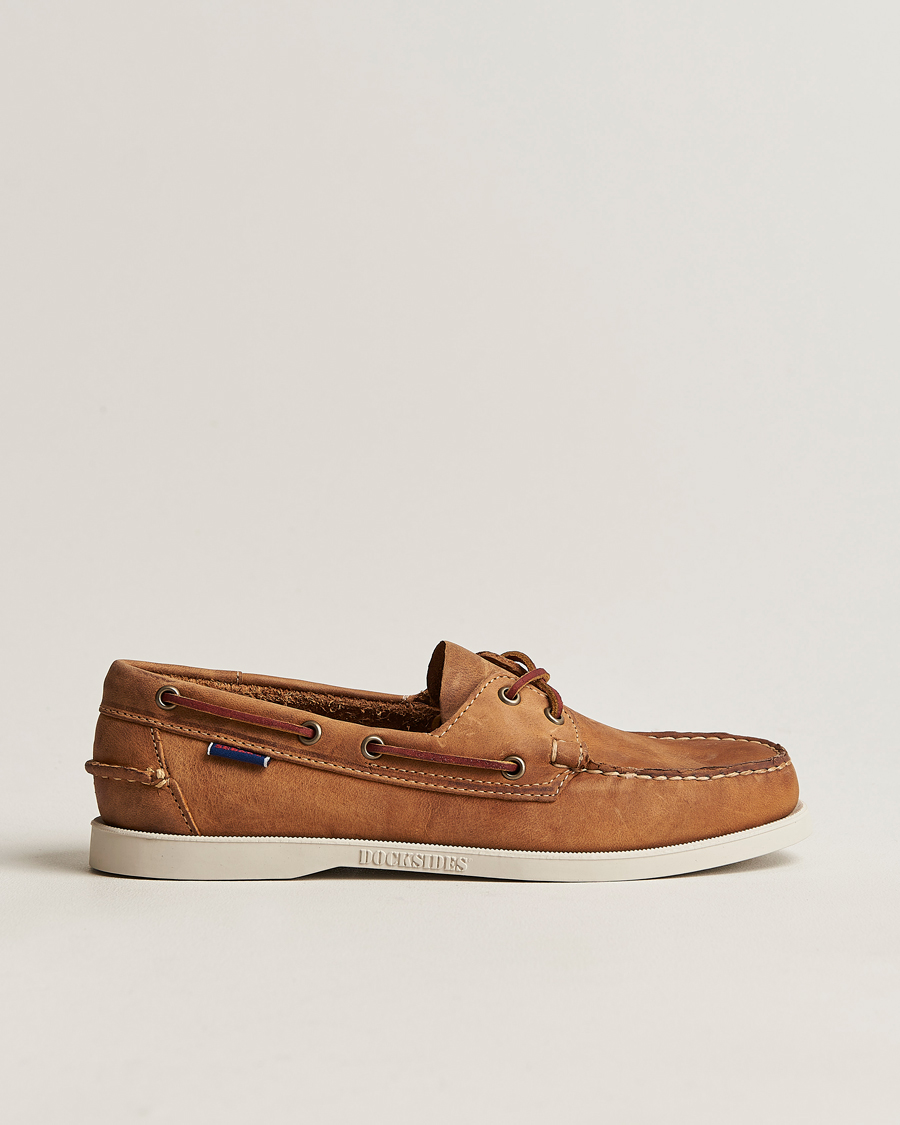Heren | Bootschoenen | Sebago | Docksides Nubuck Boat Shoe Brown
