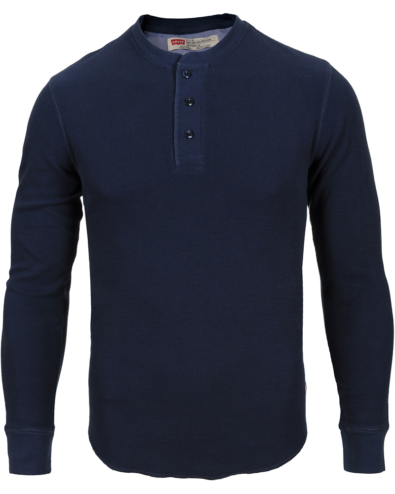 Homme | Pulls Et Tricots | Levi's | Levis Long Sleeve Slim Waffle Henly Dress Blues