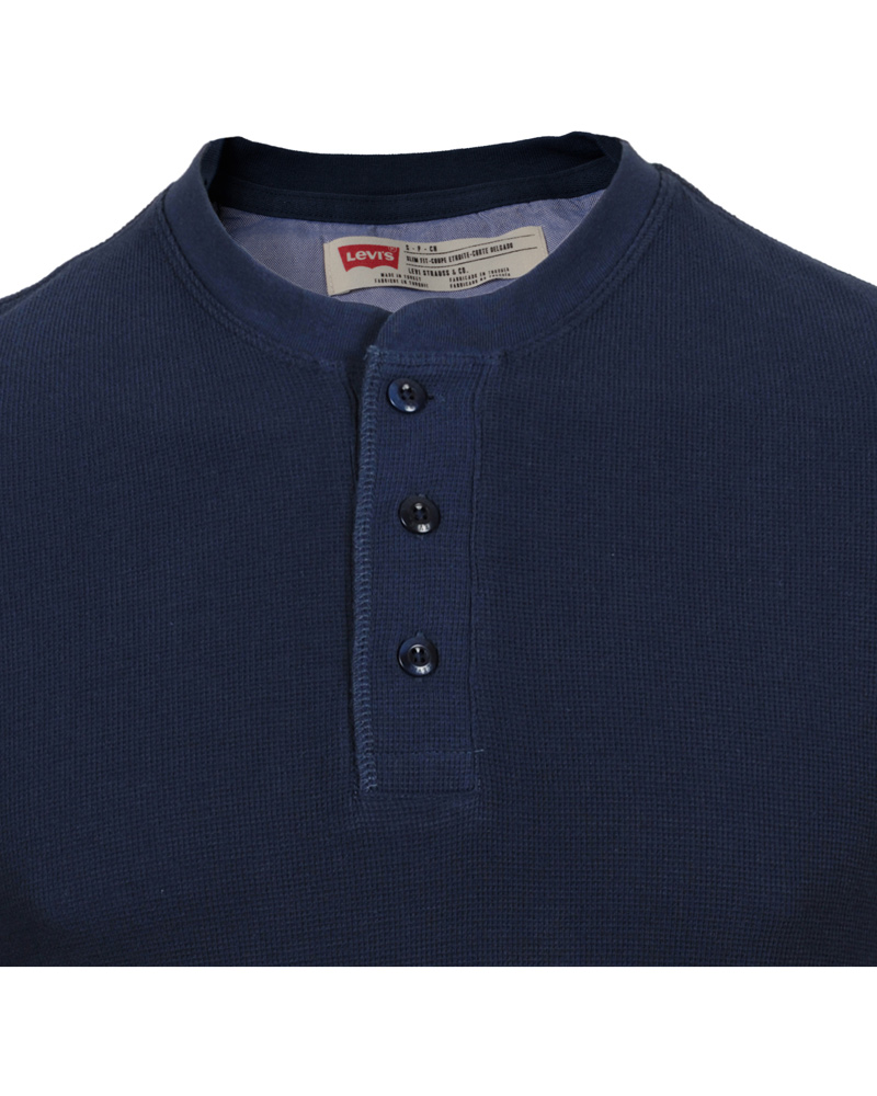 Homme | Pulls Et Tricots | Levi's | Levis Long Sleeve Slim Waffle Henly Dress Blues