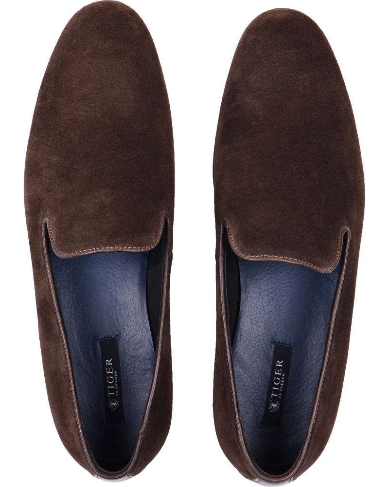 Heren | Tiger of Sweden Vincent 01 Suede Loafer Chocolate | Tiger of Sweden | Vincent 01 Suede Loafer Chocolate