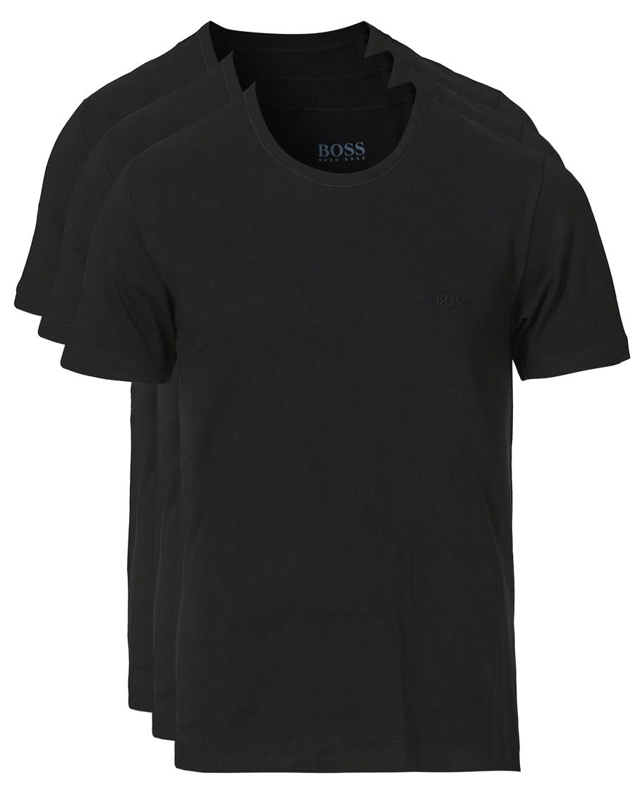 Heren | T-shirts | BOSS BLACK | BOSS 3-Pack Crew Neck T-Shirt Black
