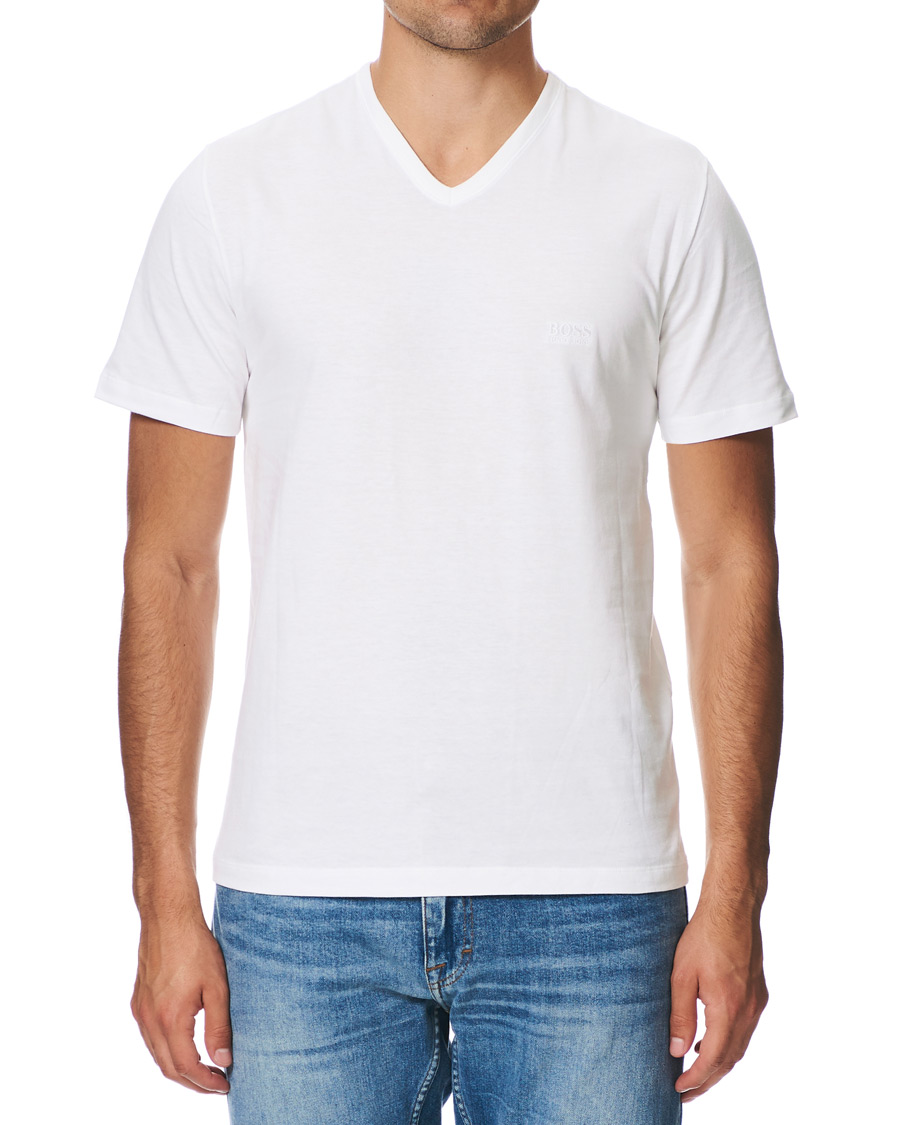 Homme | T-shirts | BOSS BLACK | BOSS 3-Pack V-Neck T-Shirt White