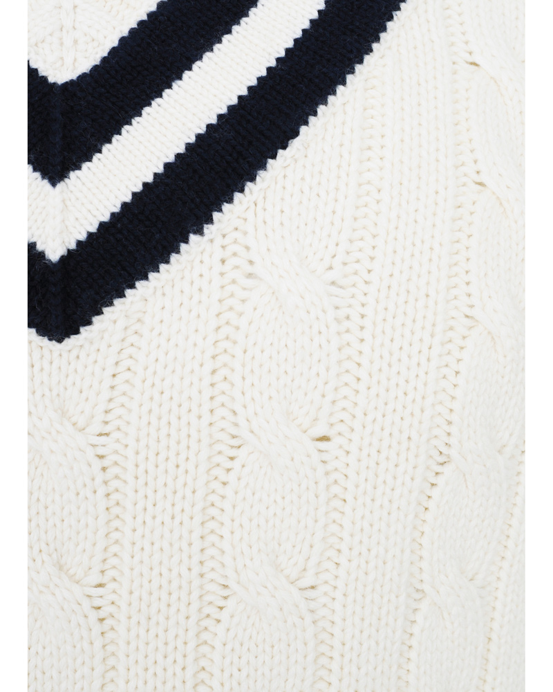Homme | Pulls Et Tricots | Polo Ralph Lauren | Wimbledon Tennis V-neck Sweater Milk