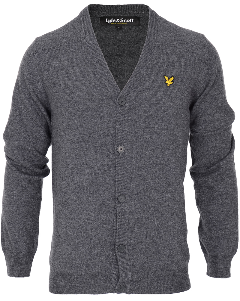 Heren | Truien | Lyle & Scott | Cardigan Solid Grey