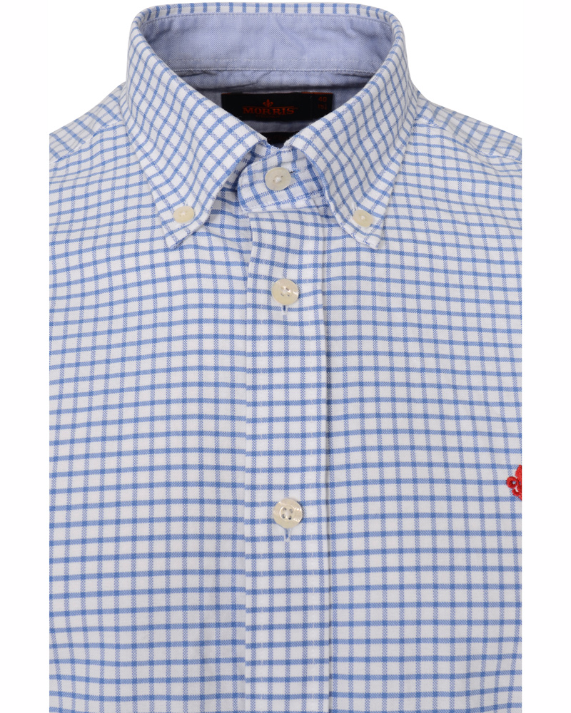 Homme | Chemises | Morris | Douglas Check Oxford Shirt Light Blue