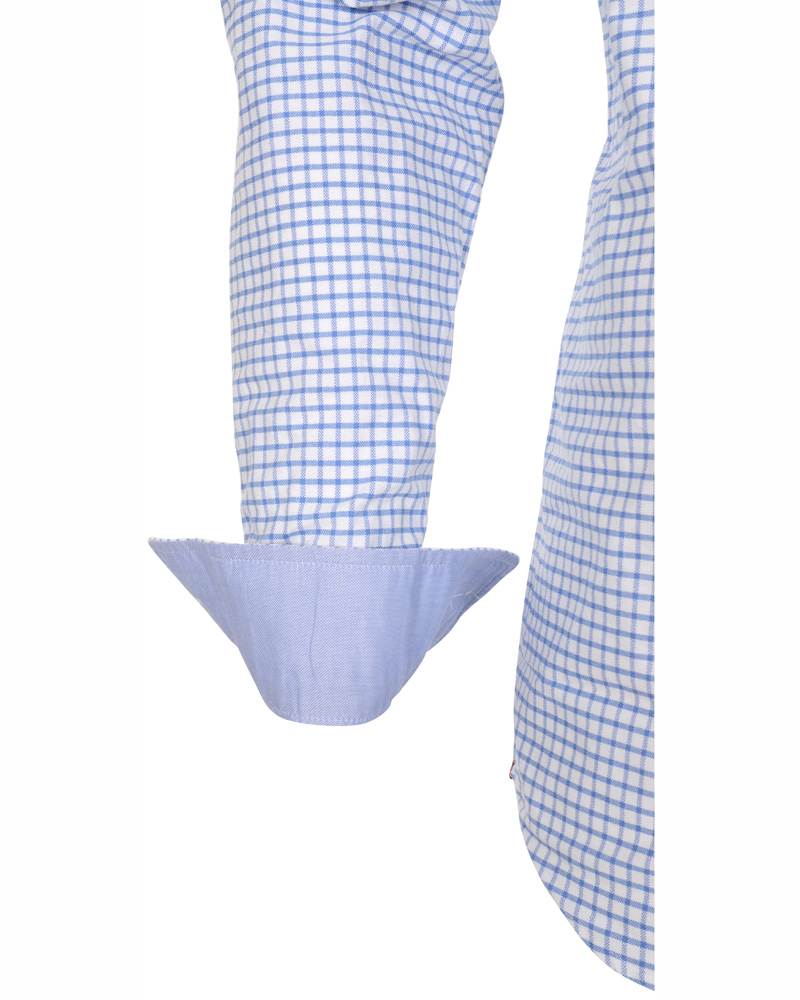 Homme | Chemises | Morris | Douglas Check Oxford Shirt Light Blue