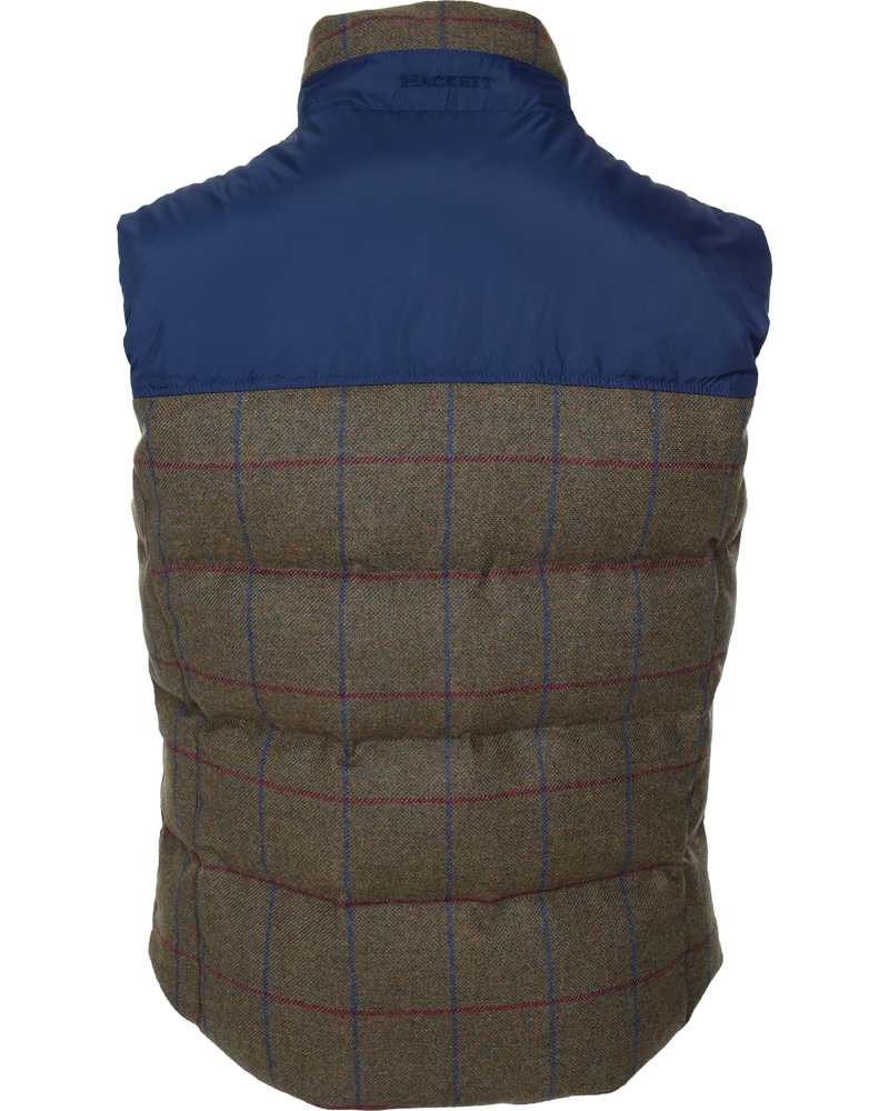 Homme | Manteaux Et Vestes | Hackett | Tweed Mix Gilet Olive