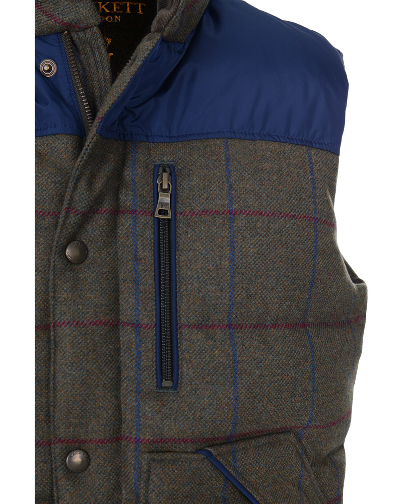 Homme | Manteaux Et Vestes | Hackett | Tweed Mix Gilet Olive