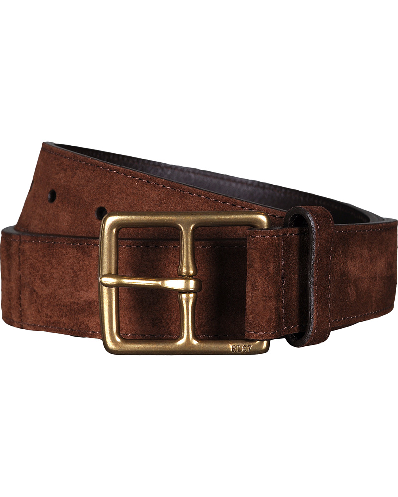 Heren | Polo Ralph Lauren Heritage Suede Belt 3,5 cm Brown | Polo Ralph Lauren | Heritage Suede Belt 3,5 cm Brown