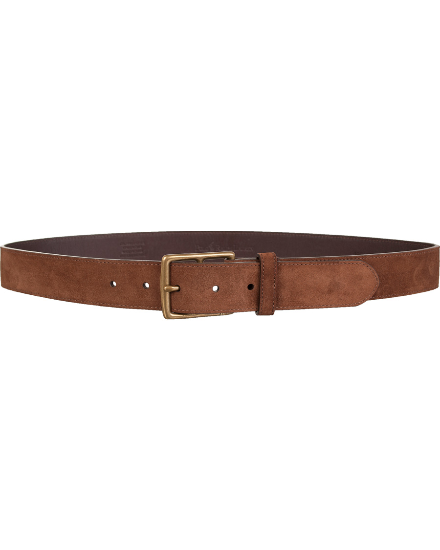 Heren | Polo Ralph Lauren Heritage Suede Belt 3,5 cm Brown | Polo Ralph Lauren | Heritage Suede Belt 3,5 cm Brown