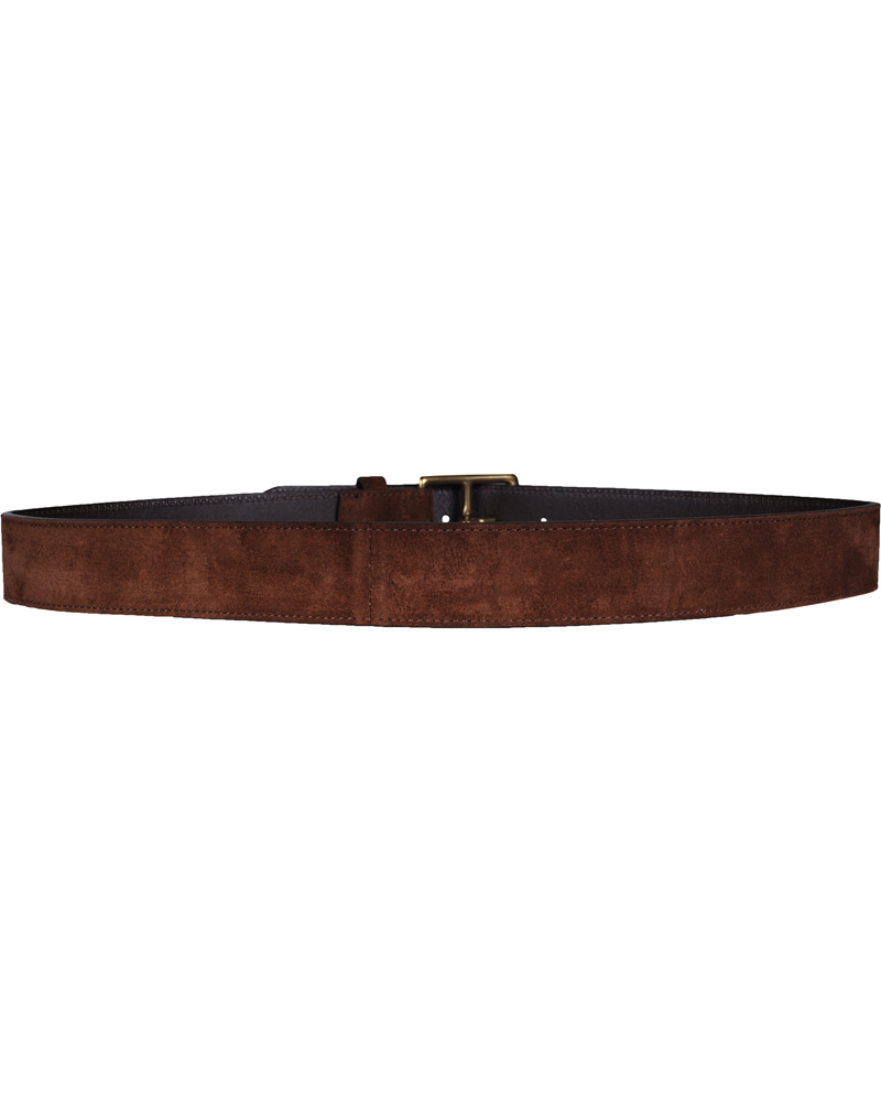 Heren | Polo Ralph Lauren Heritage Suede Belt 3,5 cm Brown | Polo Ralph Lauren | Heritage Suede Belt 3,5 cm Brown