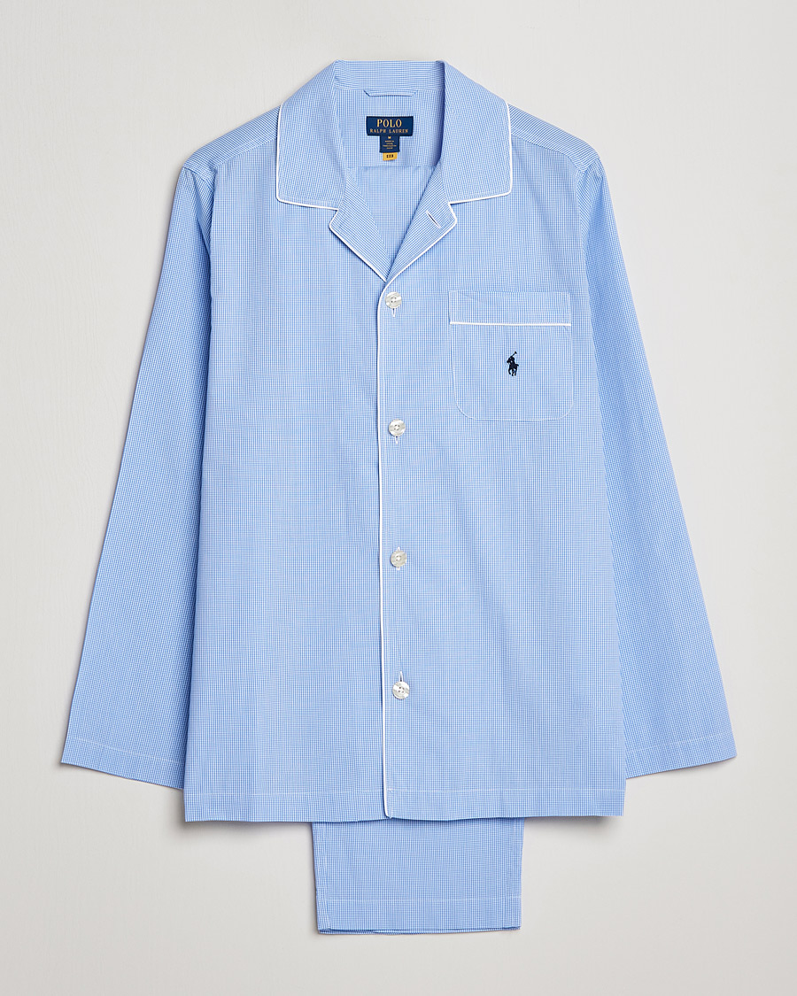 Homme | Peignoirs Et Pyjamas | Polo Ralph Lauren | Pyjama Set Mini Gingham Blue