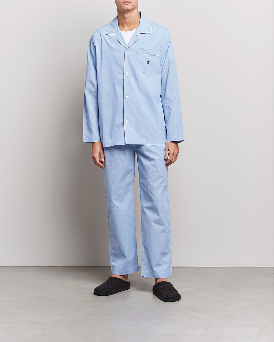 Homme | Peignoirs Et Pyjamas | Polo Ralph Lauren | Pyjama Set Mini Gingham Blue