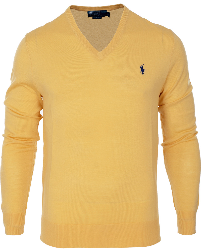 Homme | Pulls Et Tricots | Polo Ralph Lauren | Merino V-Neck Morgan Yellow
