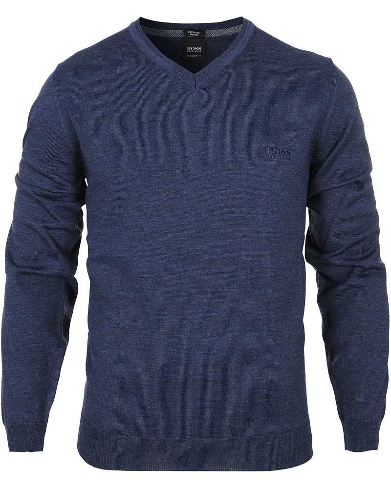Heren | Truien | BOSS BLACK | BOSS Batisse-B Pullover Open Blue