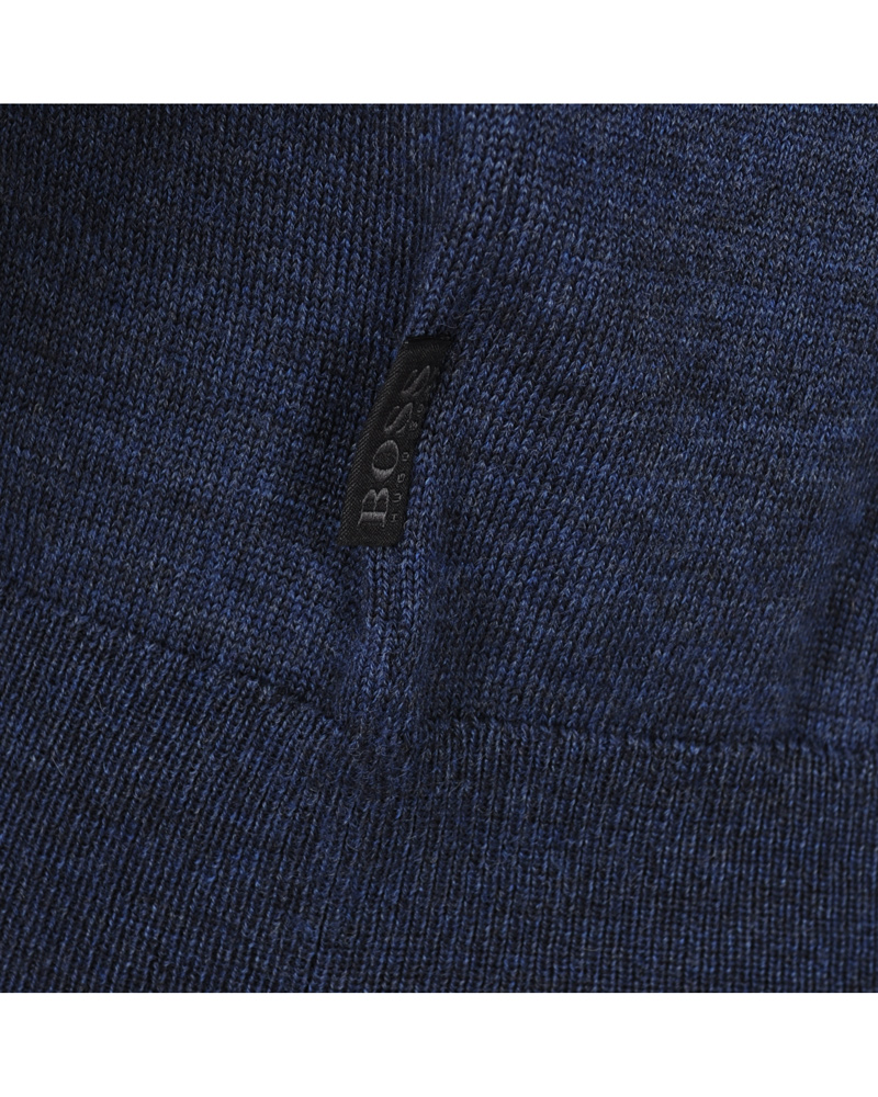 Heren | Truien | BOSS BLACK | BOSS Batisse-B Pullover Open Blue