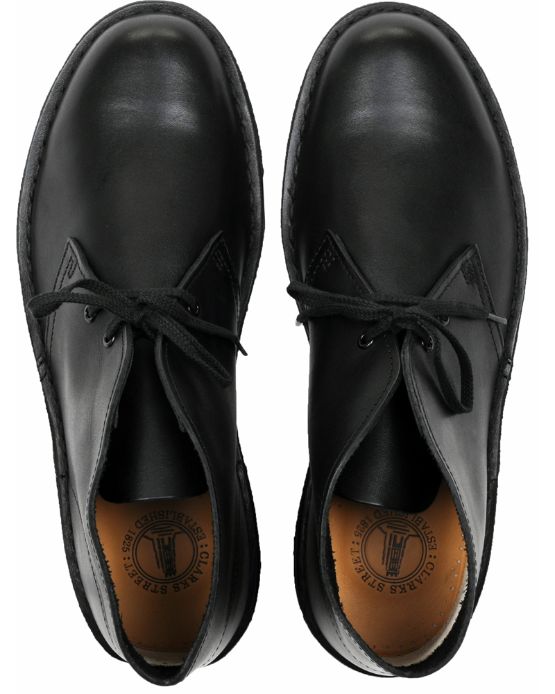 Homme | Clarks Originals Desert Boot Black Leather | Clarks Originals | Desert Boot Black Leather
