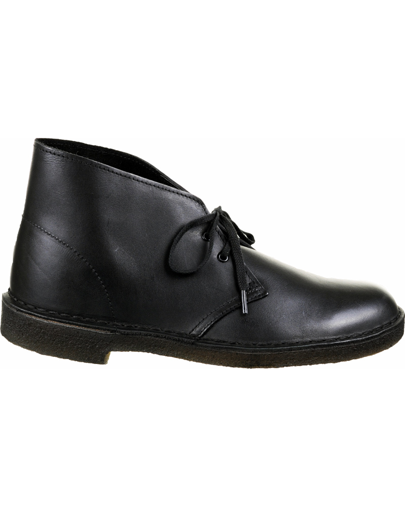 Homme | Clarks Originals Desert Boot Black Leather | Clarks Originals | Desert Boot Black Leather