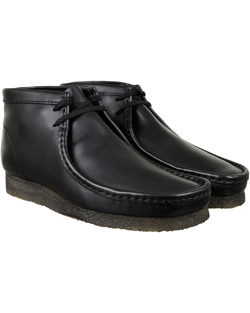 Homme | Clarks Originals Wallabee Boot Black Leather | Clarks Originals | Wallabee Boot Black Leather