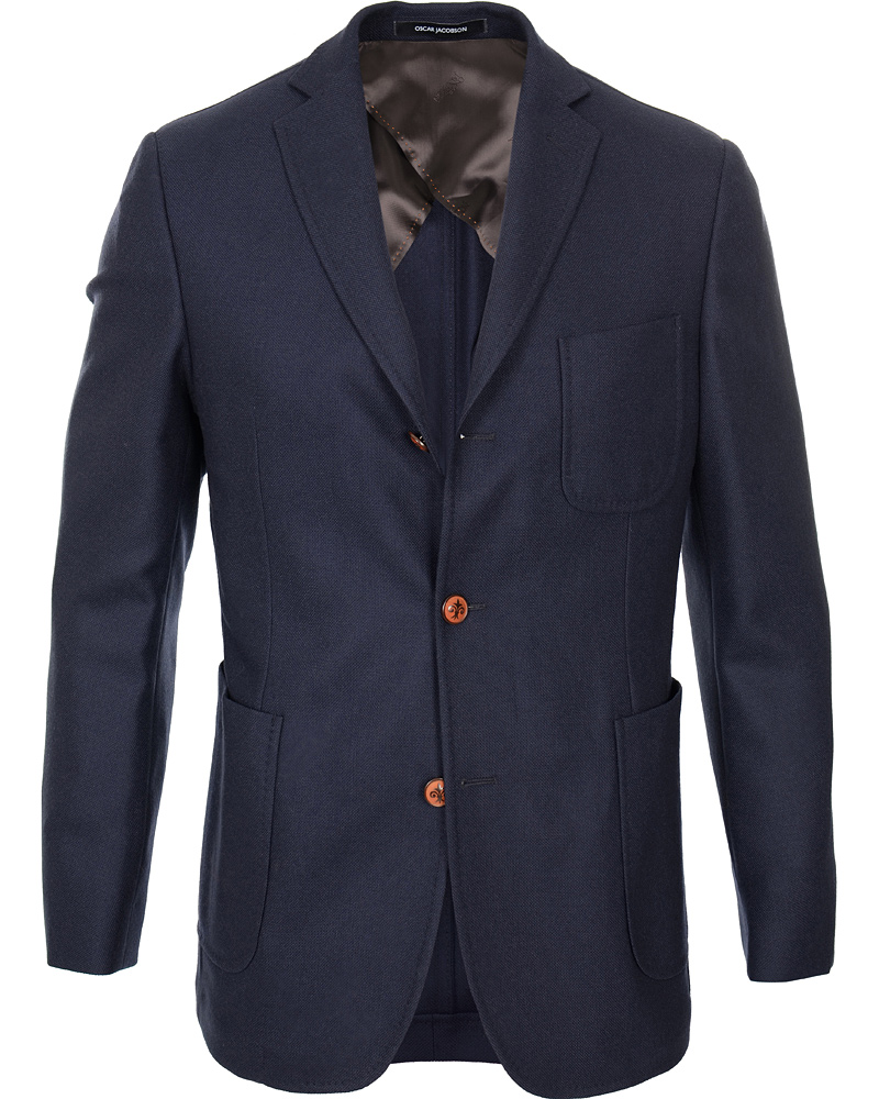 Homme | Blazers | Oscar Jacobson | Frick Angelico Wool Jacket Navy