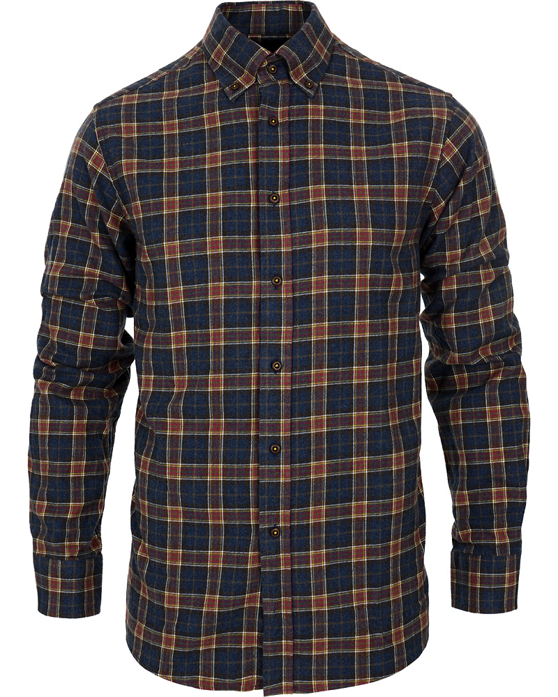 Homme | Chemises | Oscar of Sweden | Slim Fit Skjorta Flanell Red