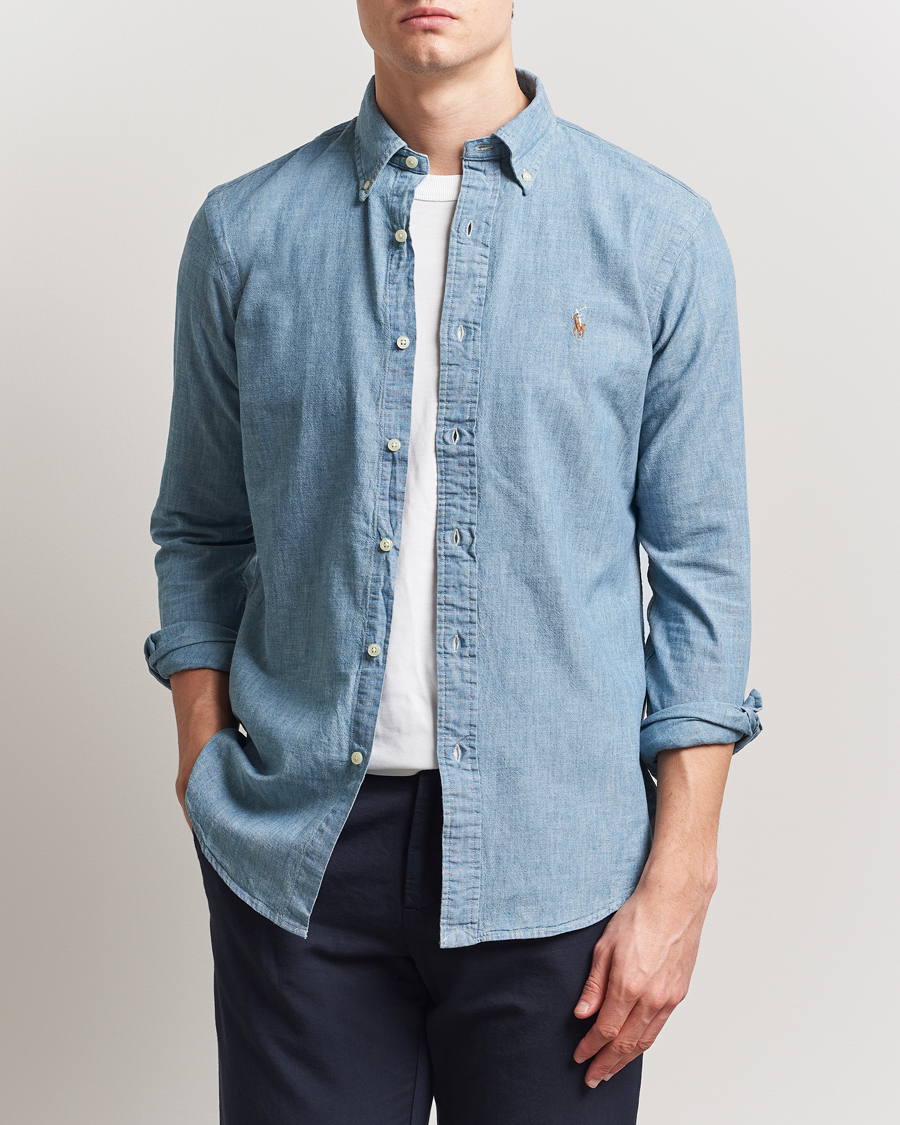 Homme | Chemises | Polo Ralph Lauren | Custom Fit Shirt Chambray Washed