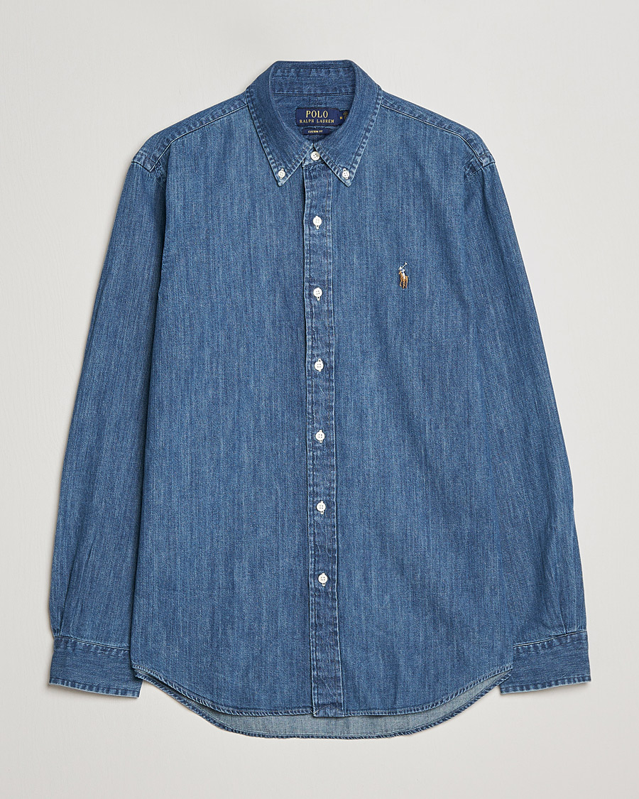 Heren | Overhemden | Polo Ralph Lauren | Custom Fit Shirt Denim Dark Wash